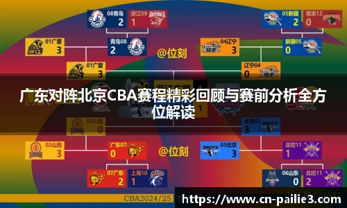 广东对阵北京CBA赛程精彩回顾与赛前分析全方位解读